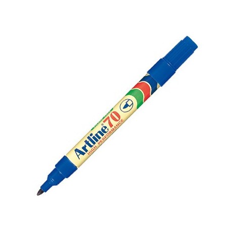 rotulador artline marcador permanente ek 70 azul punta redonda 1 5 mm papel metal y cristal