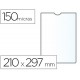 FUNDA PORTADOCUMENTO Q-CONNECT DIN A4 150 MICRAS PVC TRANSPARENTE 210X297 MM