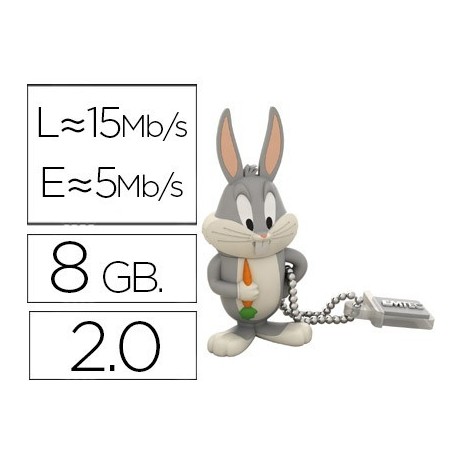 MEMORIA USB EMTEC FLASH 8 GB 2.0 ANIMALS BUGS BUNNY